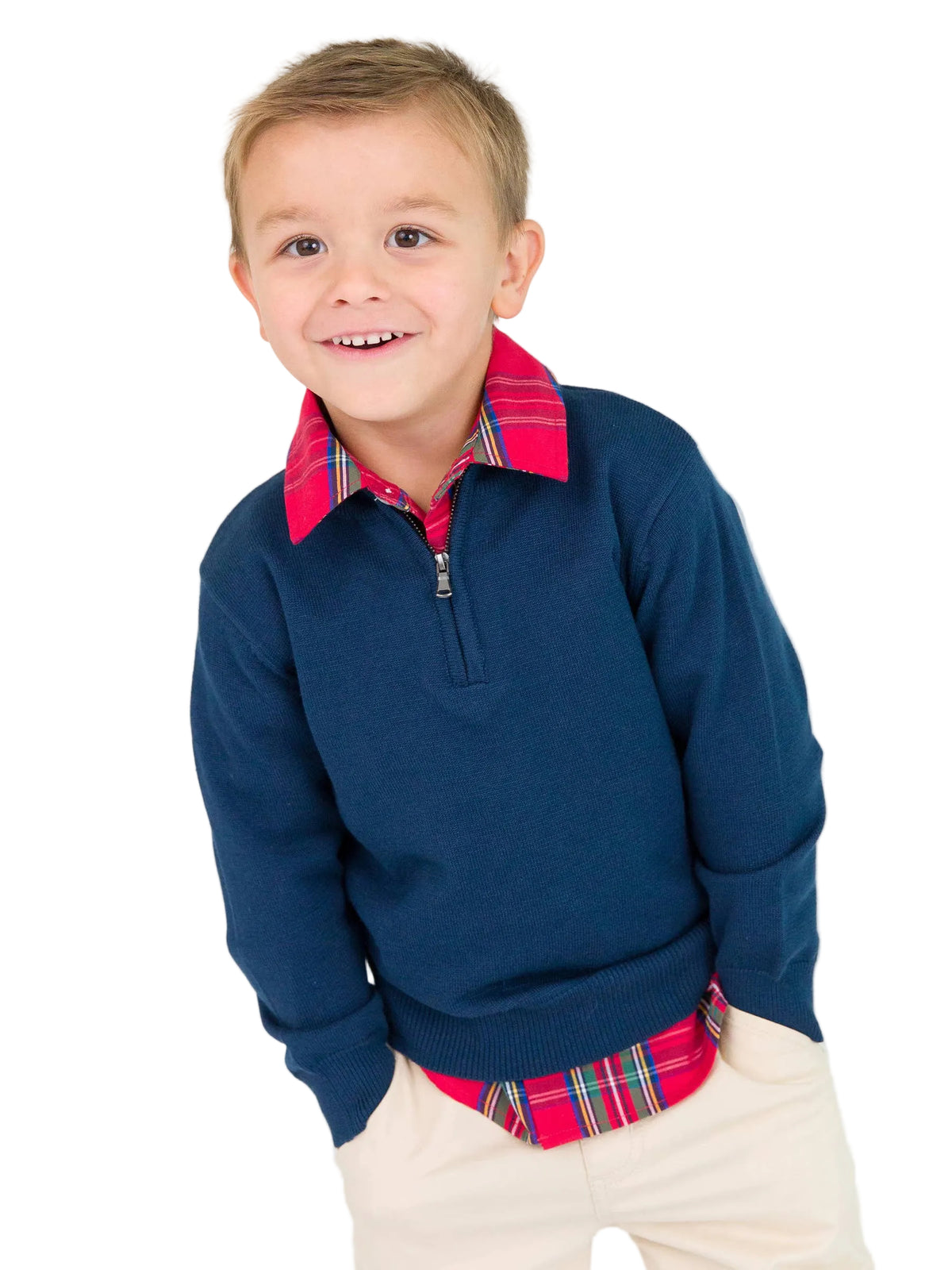 Joyful Gentleman Quarter-Zip ~ Navy