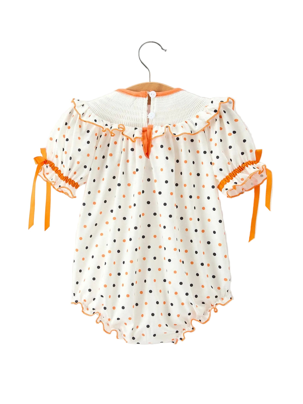 Polka Dot Pumpkin Romper