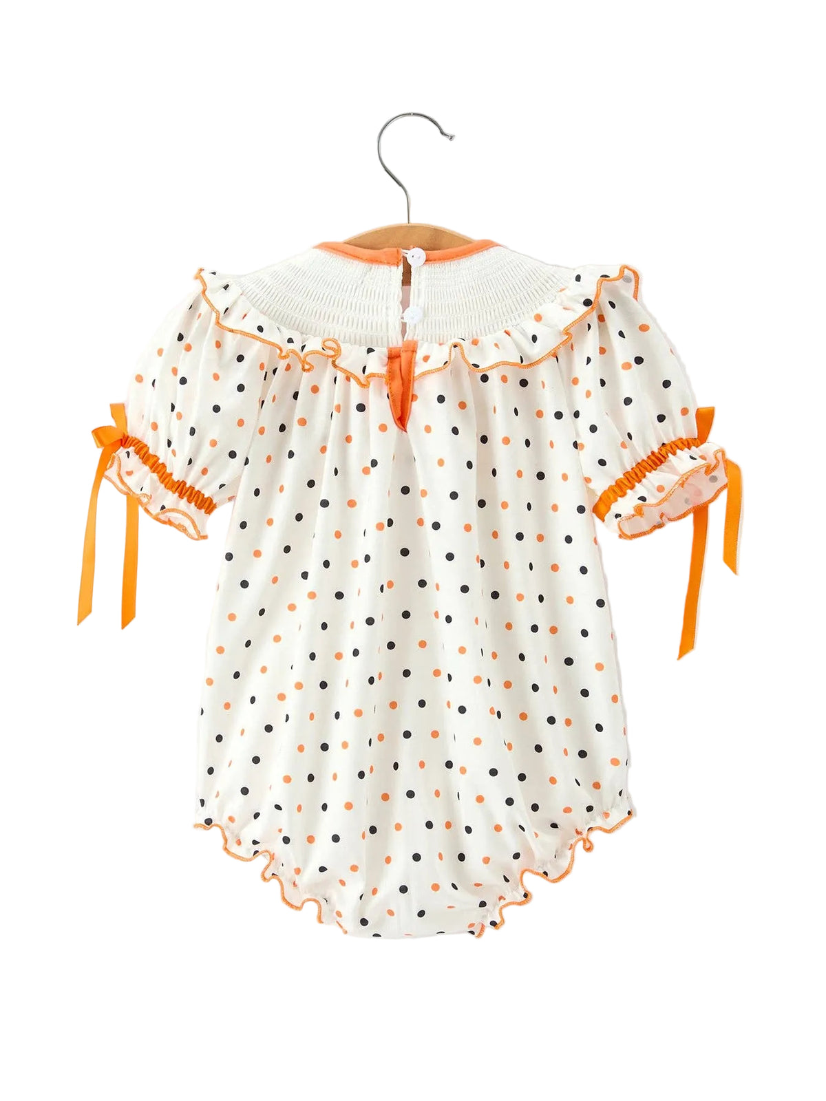 Polka Dot Pumpkin Romper