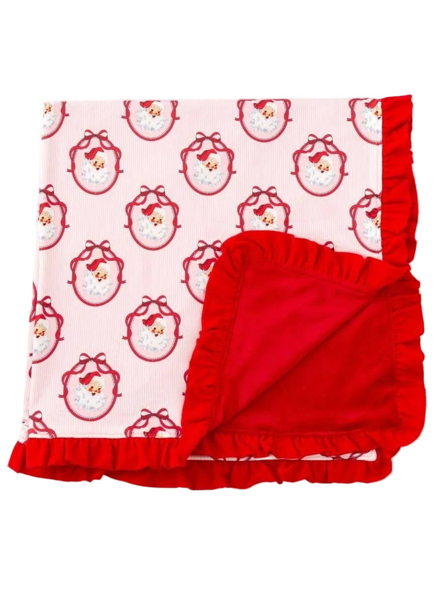 Vintage Santa Minky Baby Blanket