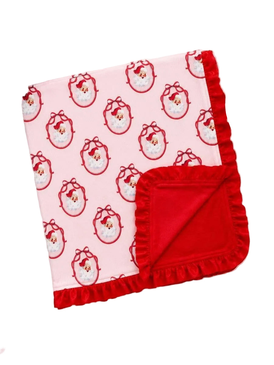 Vintage Santa Minky Baby Blanket