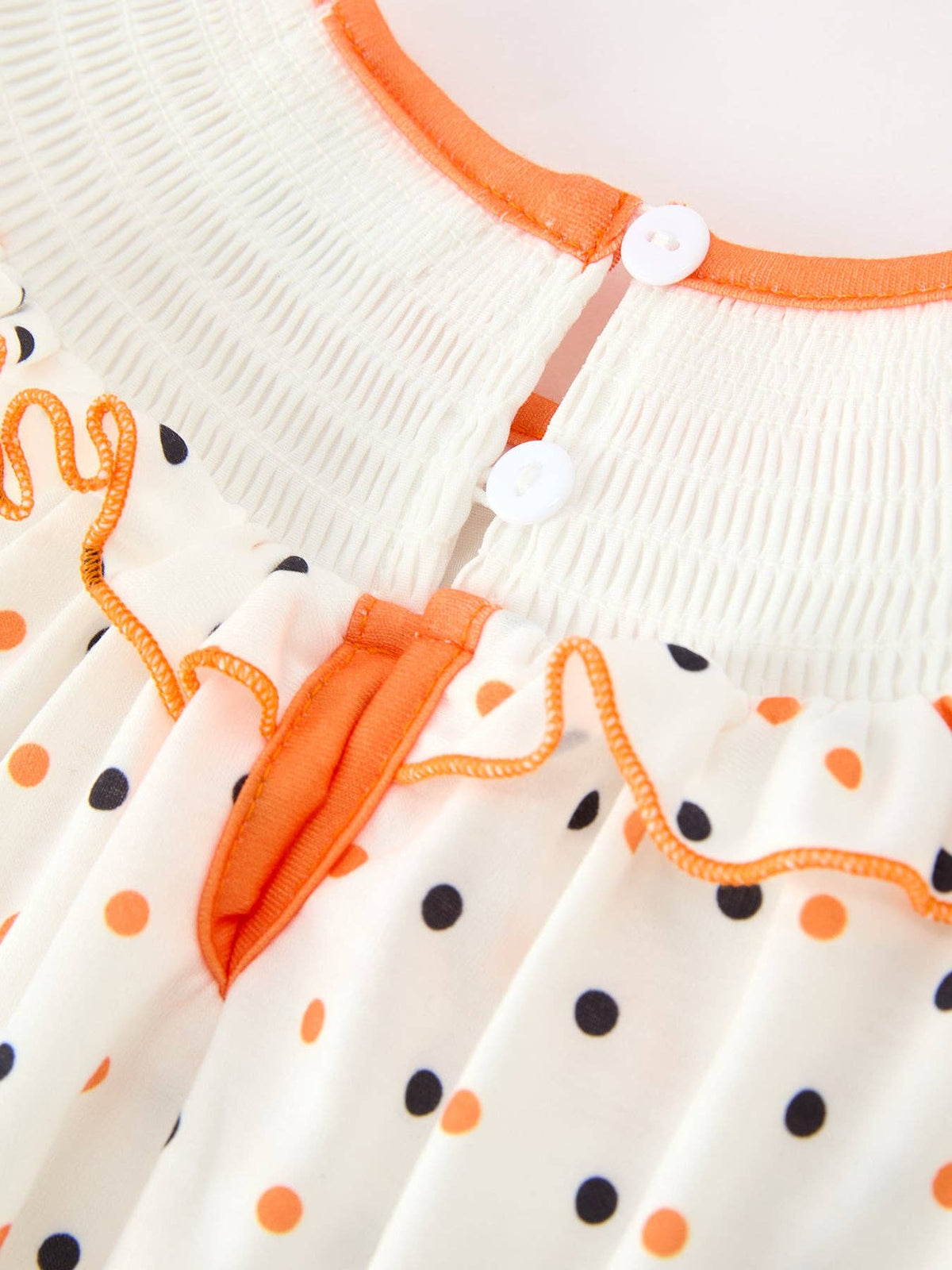 Polka Dot Pumpkin Romper