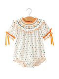 Polka Dot Pumpkin Romper