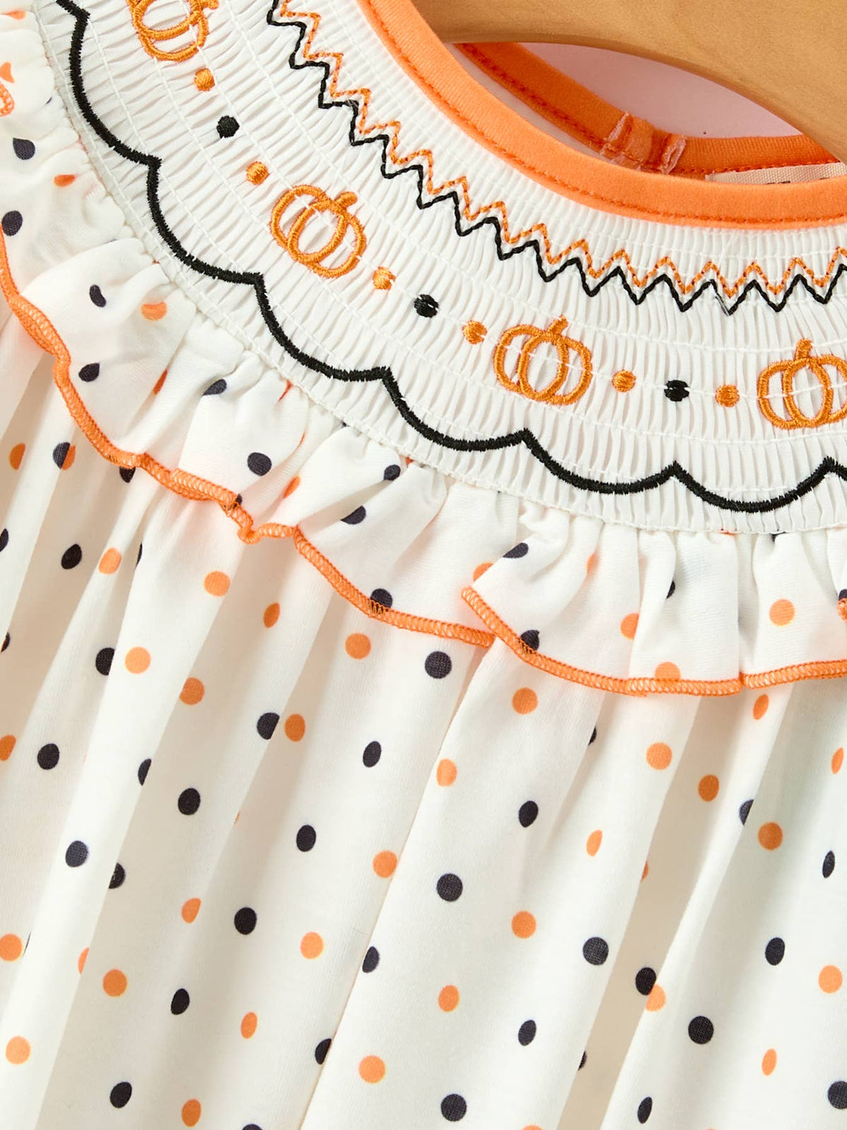 Polka Dot Pumpkin Romper