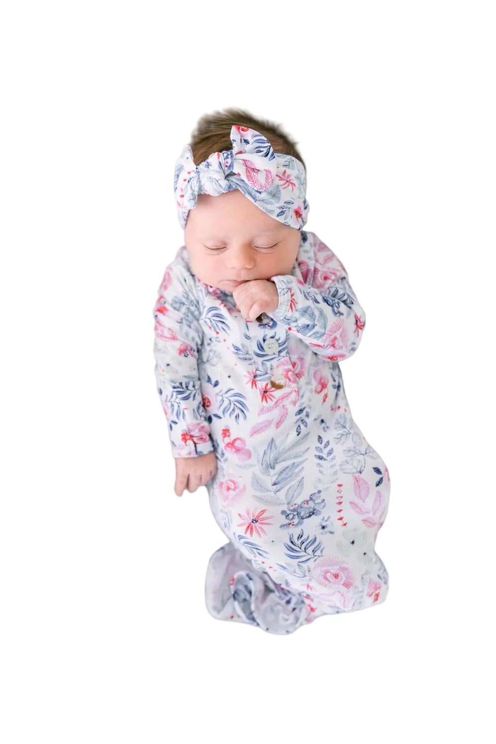 Little Dreamer Gown & Bow Set - Wildflower Floral