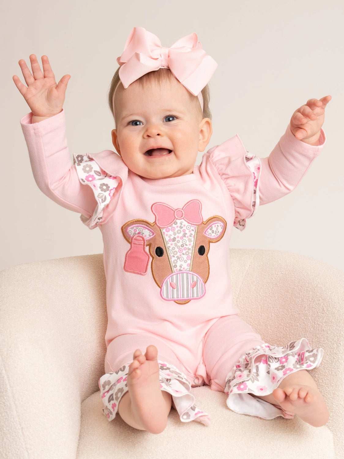 Pink Prairie Calf Romper