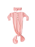 Little Dreamer Gown & Bow Set - Pink