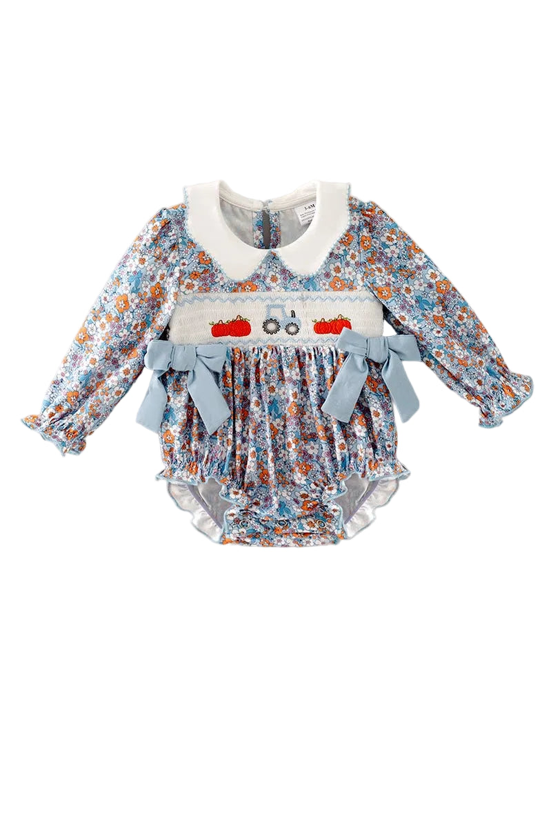 Blue Harvest Smocked Bubble