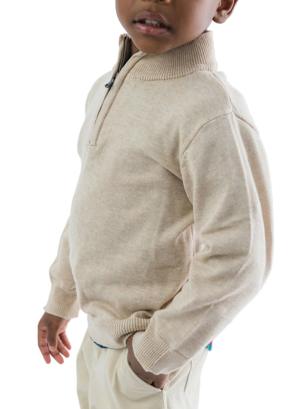 Joyful Gentleman Quarter-Zip ~ Oatmeal