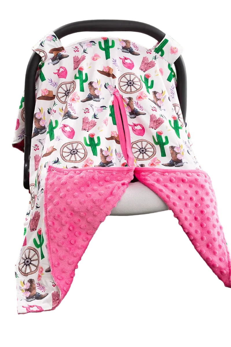 Pink Prairie Car Seat Cover