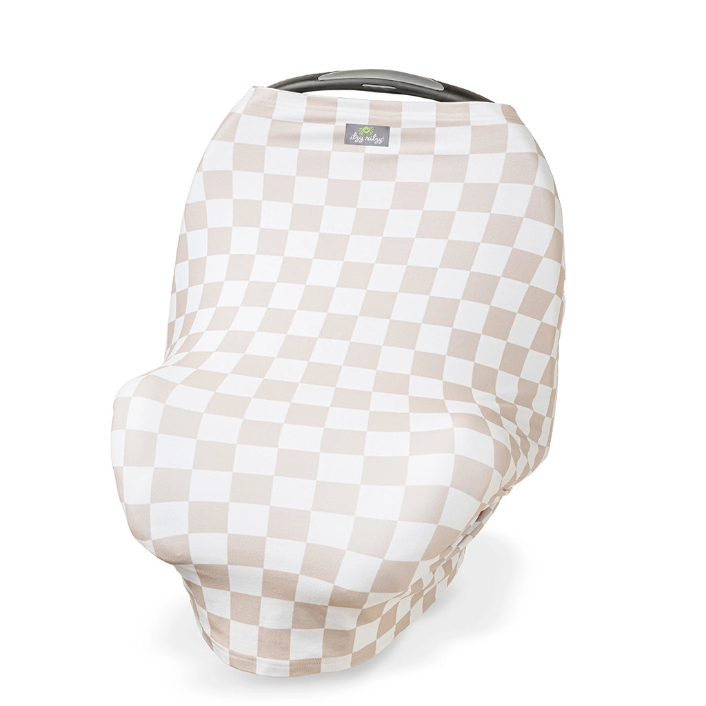 Taupe Checkered Multi-Use Cover